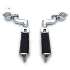 1-1/4" Chrome Gear Defiance Skull Highway Engine Guard Foot Pegs for Harley