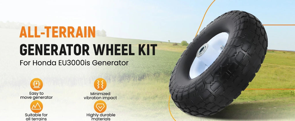 Wheel Kit Steel Axles Hardware for Honda Generator EU3000is (2010–2024)