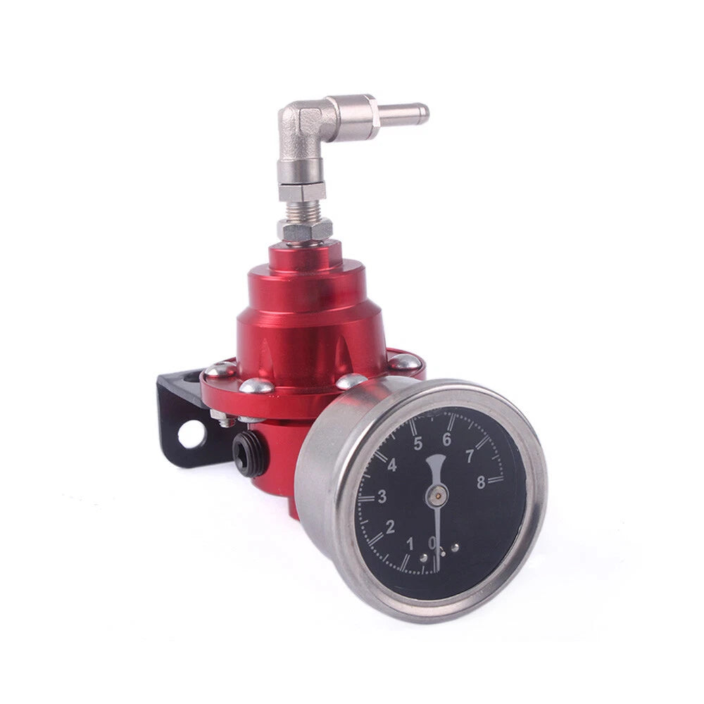 AN6 Adjustable Fuel Pressure Regulator with Oil Gauge Kit for Universal