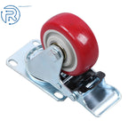 Set of 4 Heavy Duty Swivel Caster Wheels with Brake for Industrial Use