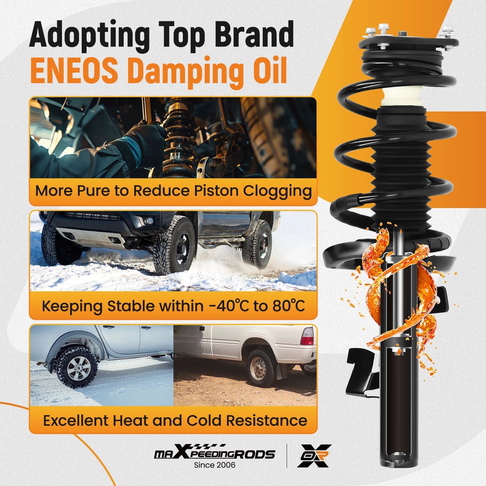 Front Quick Struts with Sway Bar Links for Mazda 3 (2004-2013) & Mazda 5 (2006-2010)