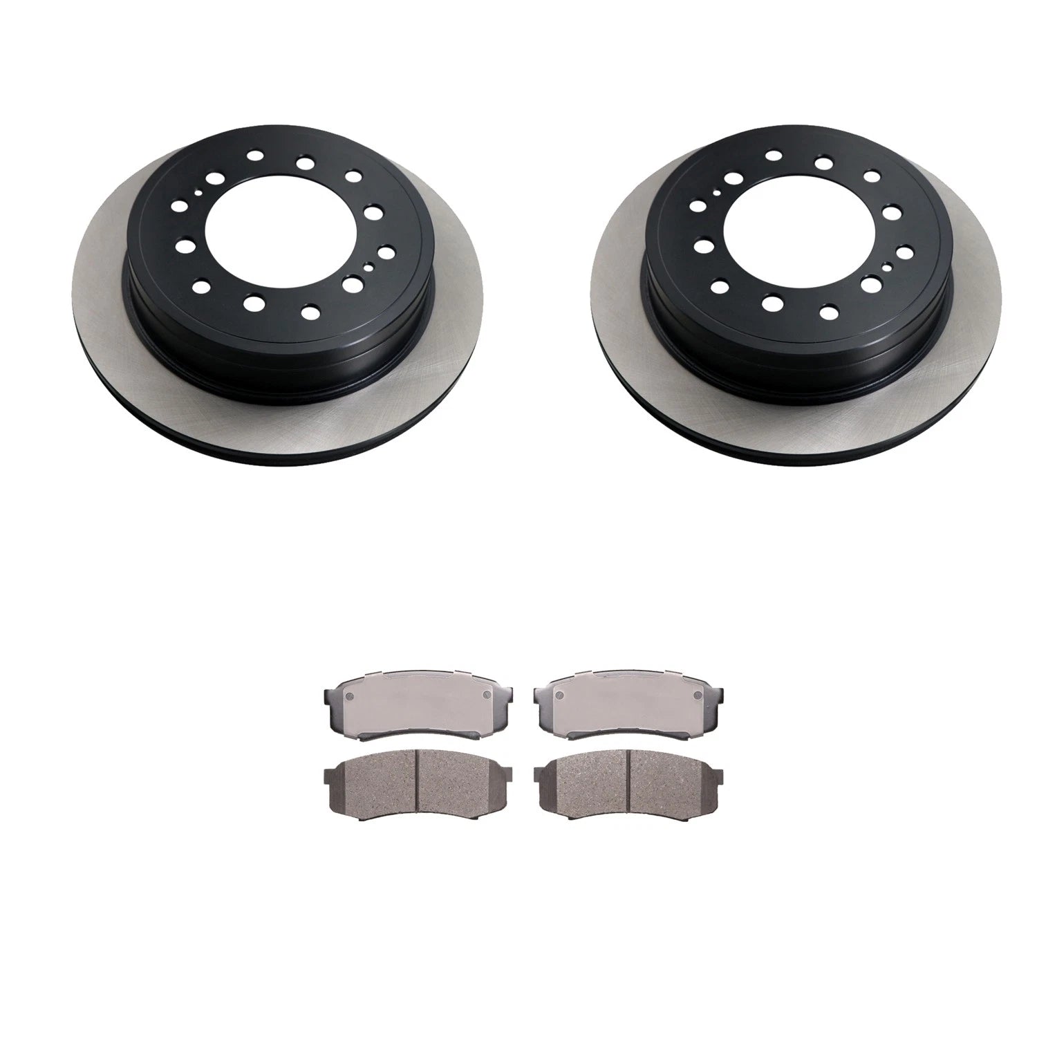Set of 2 Advics Rear Disc Brake Rotors & Pads for 4Runner FJ Cruiser GX460