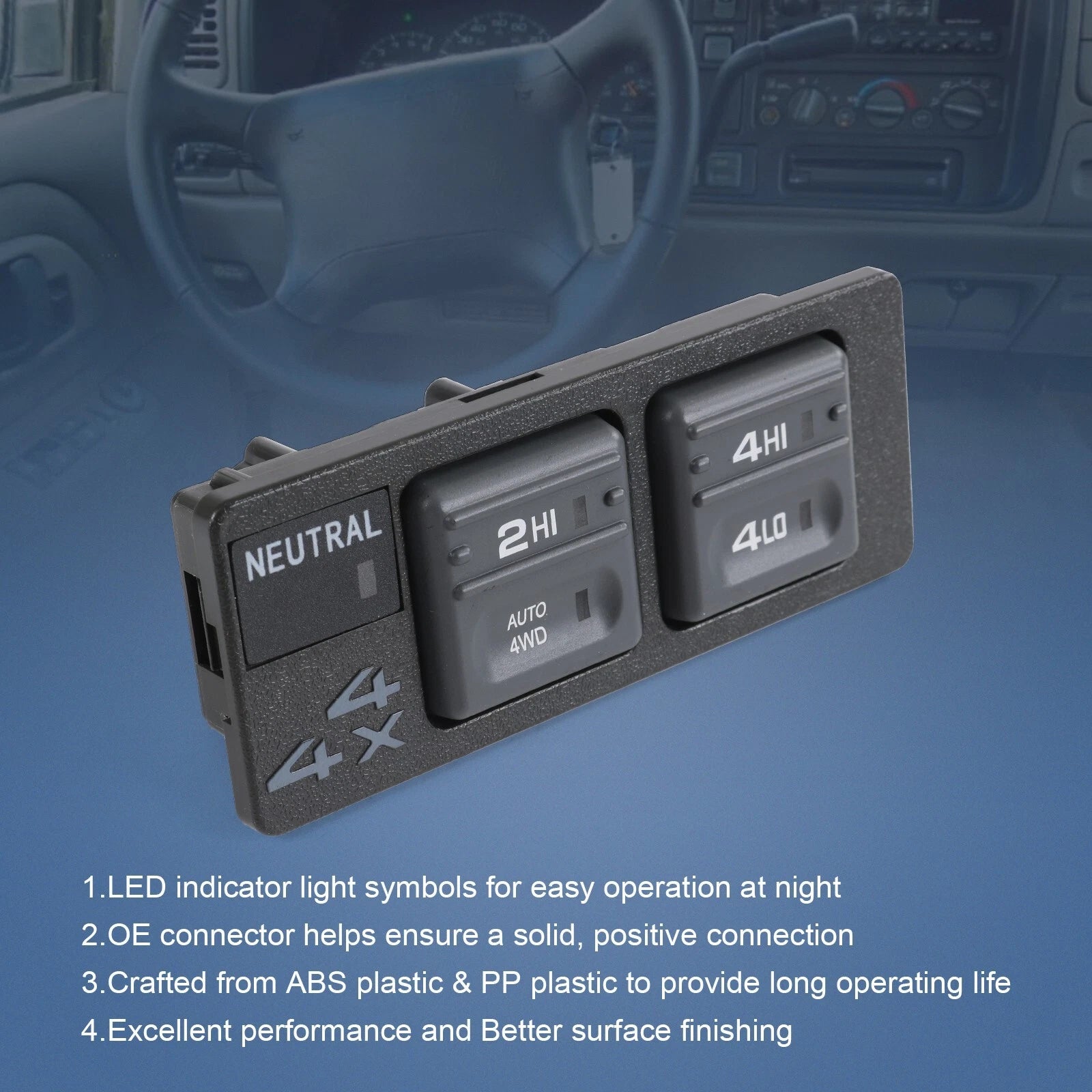 Four Wheel Drive Switch for Chevy K1500 GMC (1990-1999)