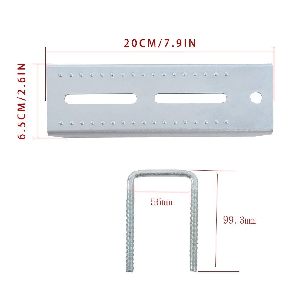 Set of 4 Galvanized Swivel Top Bunk Brackets for Boat Trailer