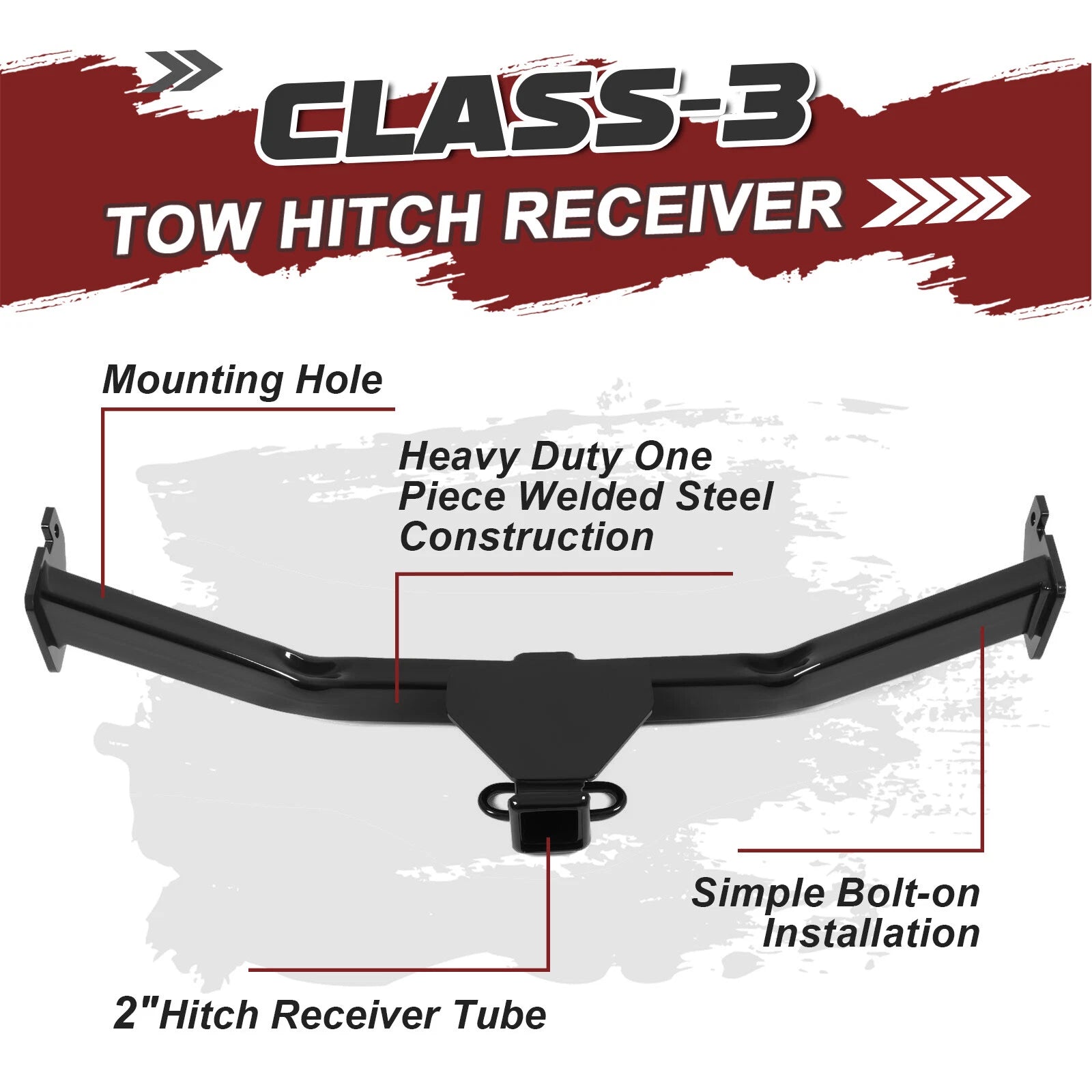 2" Receiver Class 3 Trailer Hitch for Ford Edge (2007–2014) / Lincoln MKX (2007–2015)