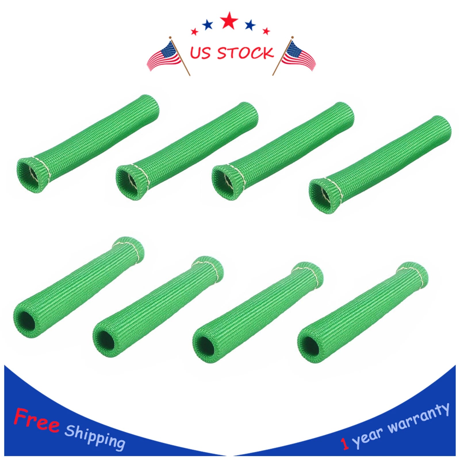 Set of 8 Spark Plug Ignition Wire Heat Boot Protector Sleeves for Make Model 