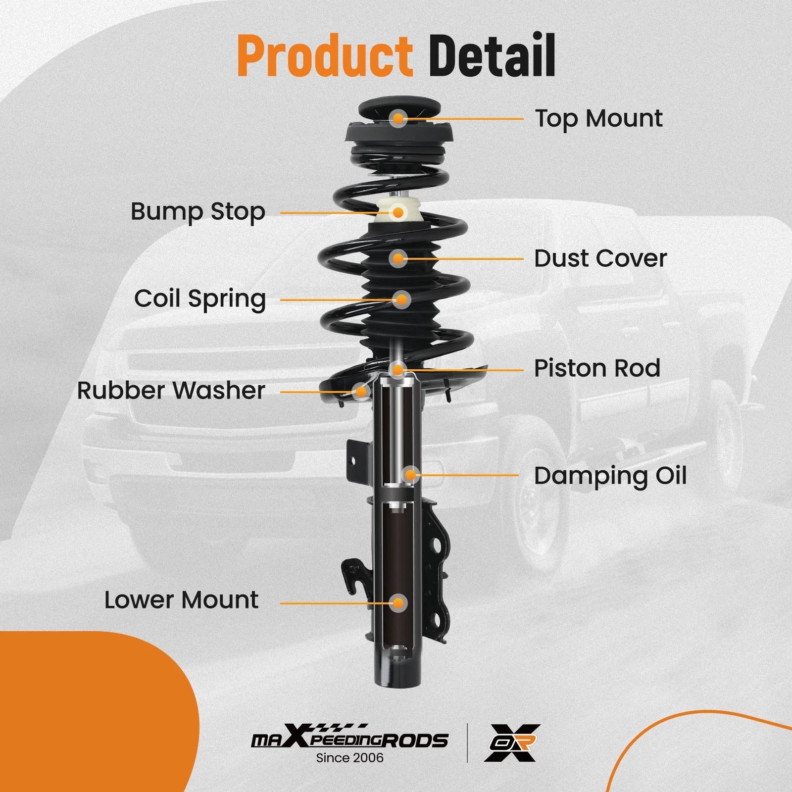 Front Struts Coil Spring Assembly for Chevy Camaro (2010-2012)