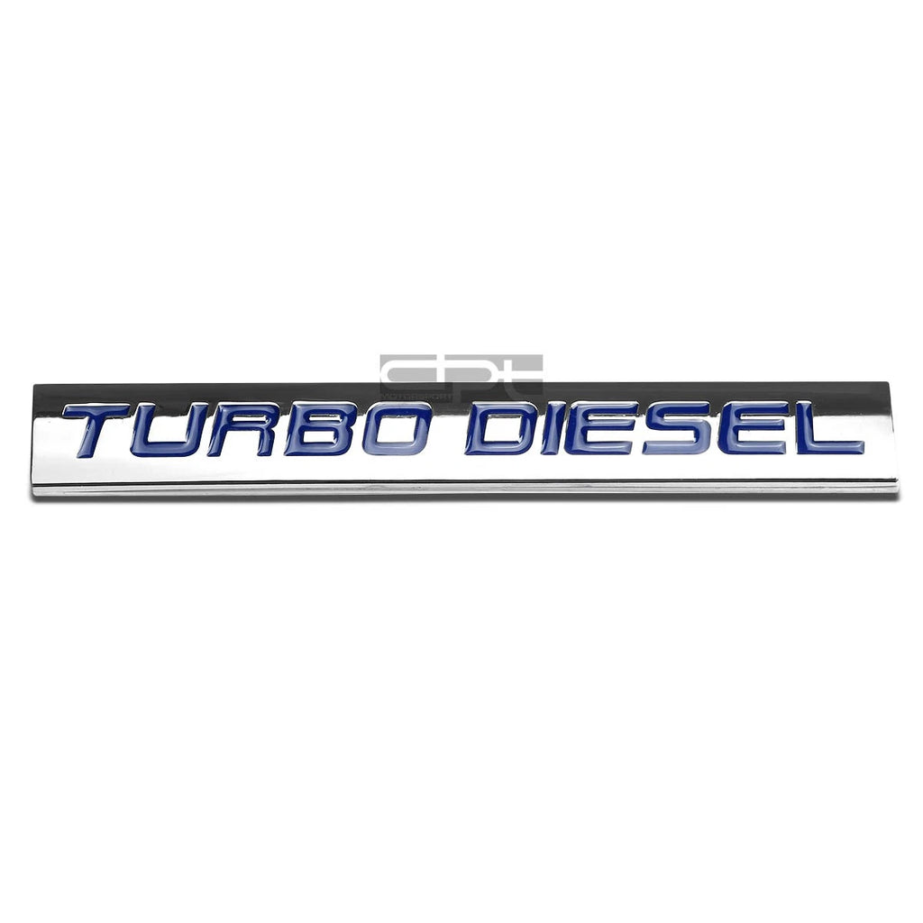 Polish Chrome Turbo Diesel Emblem Badge for Bumper Sticker (Universal)