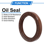 Set of 2 Oil Seal Rotary Shaft Seal FKM Rubber 75x100x13mm