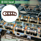 Set of 5 Oil Seal Rotary Shaft Seal FKM Rubber 35.5x43.5x5.5mm