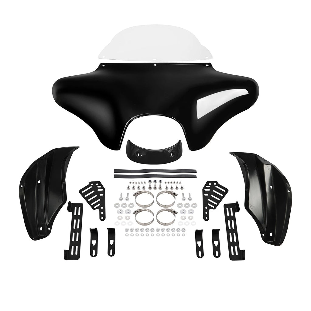 Vivid Black Front Outer Batwing Fairing for Suzuki VL800K1 (2001–2004)