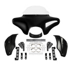 Vivid Black Front Outer Batwing Fairing for Suzuki VL800K1 (2001–2004)