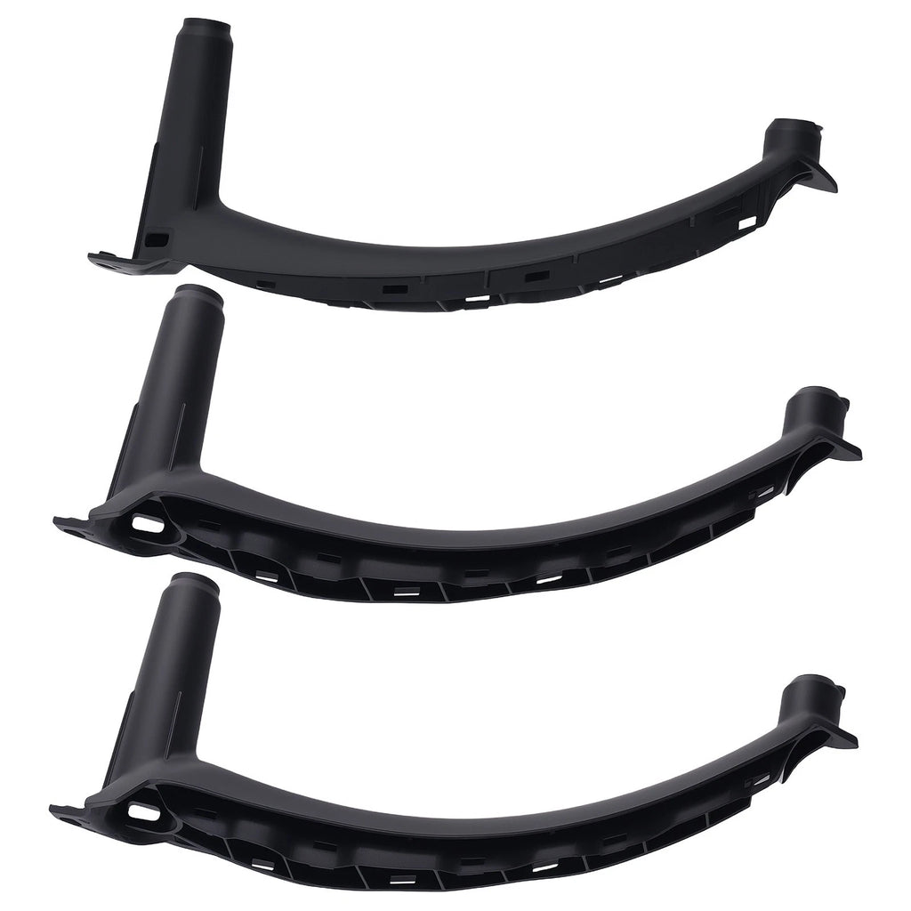 Set of 3 Black Door Pull Covers for BMW X5 E70 X6 E71 (2008–2014) ABS