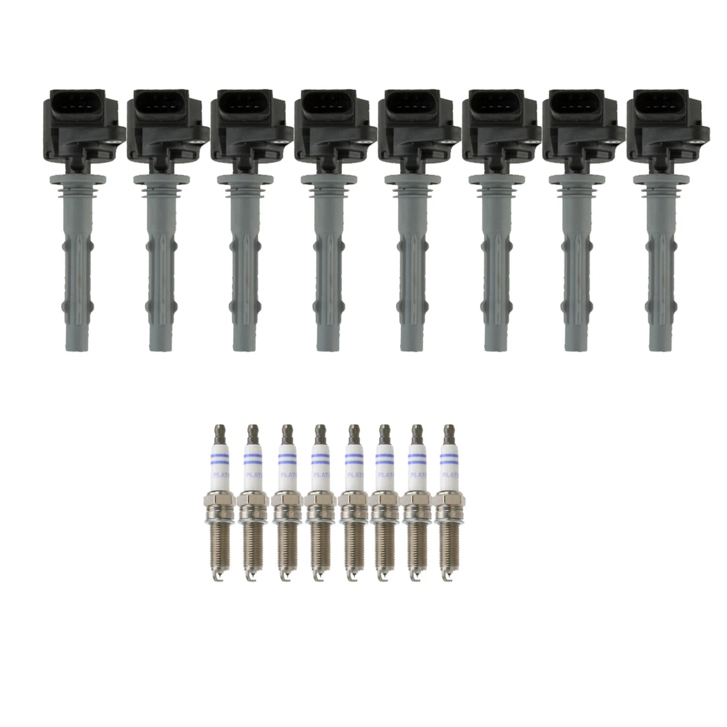 Set of 8 Ignition Coils & Spark Plugs for Mercedes W221 R230 G550 S550 5.5 V8