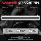 Intercooler Pipes for - 23.65" Long, 3.0" OD, 9-Gauge
