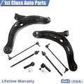 Set of 8 Front Suspension Lower Control Arms & Tie Rods for Mazda MPV (2001-2006)
