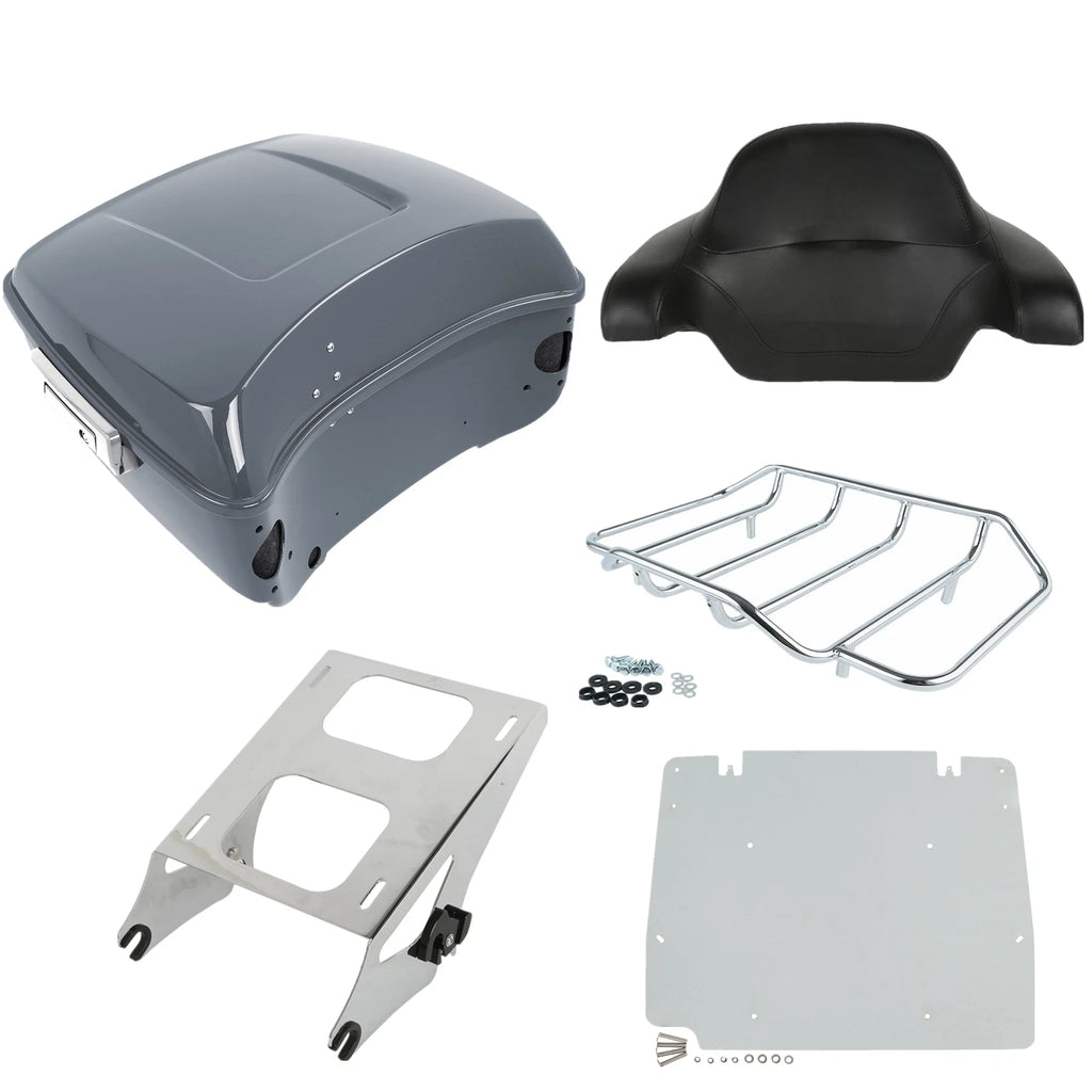Trunk Mount Rack for Harley CVO Road Glide (2014–2024) - Gunship Gray