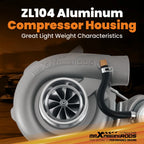 T04e T3.63 A/R Turbocharger for Upgrade (420hp, Stage 3, Titanium Heat Shield)