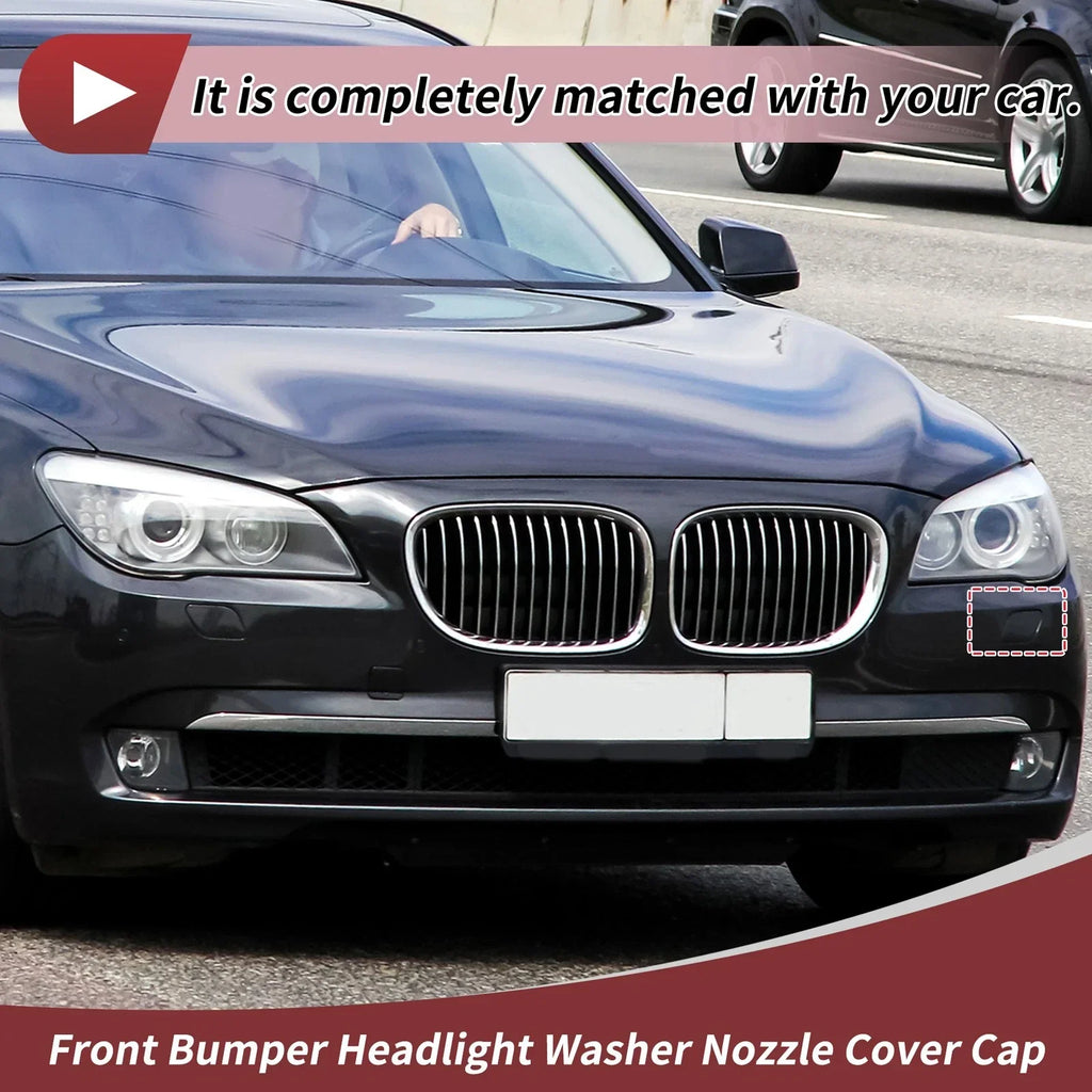 Front Left Washer Nozzle Cover Cap Silver Tone for BMW 740i (2011-2015)