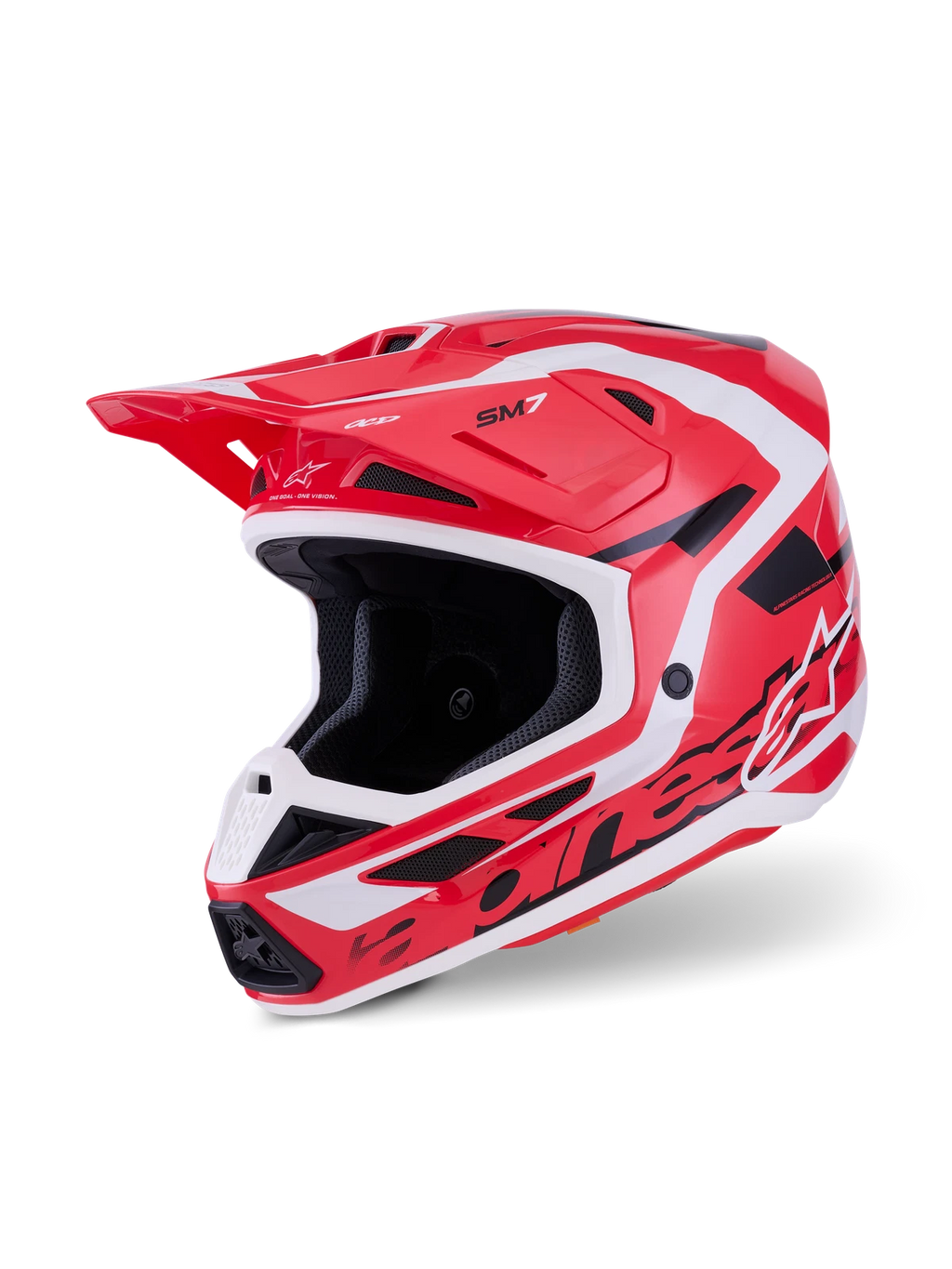 Alpinestars SM7 Deed Helmet for Offroad (X-Large, Red/Black/White Gloss)