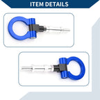 Tow Hook for Honda S2000 (2000–2009) - Metal Ring, Blue