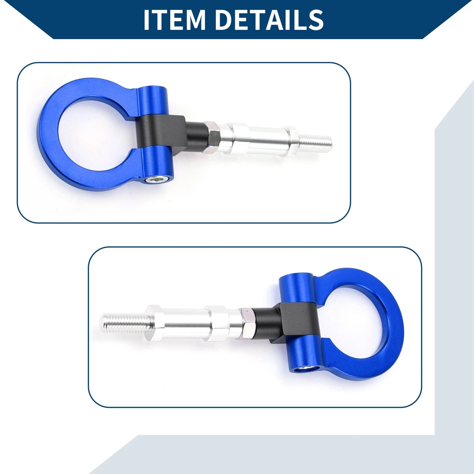 Tow Hook for Honda S2000 (2000–2009) - Metal Ring, Blue