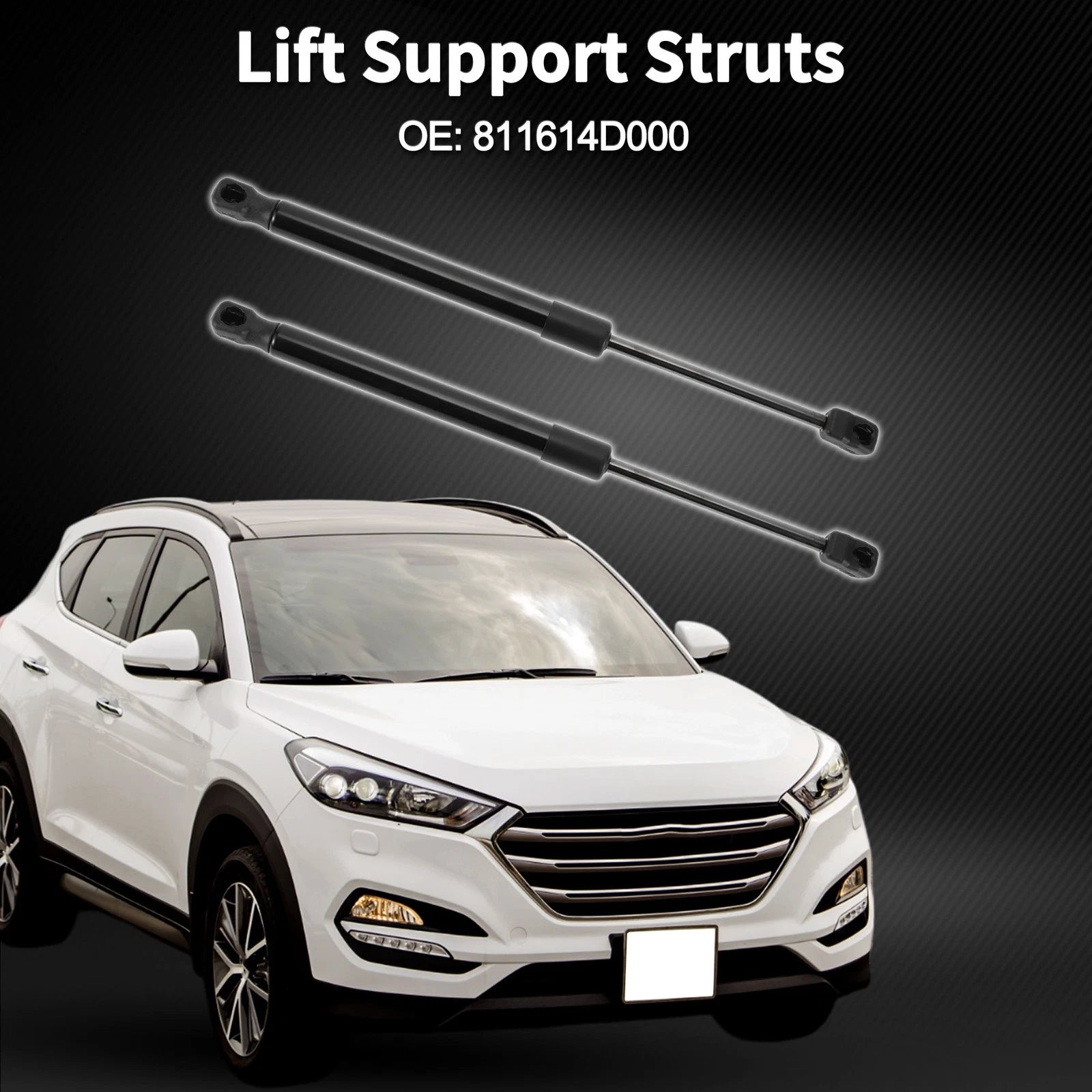 2X Front Hood Lift Supports Struts No. 811614D000 for Hyundai Entourage (2007–2009)