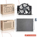 AC condenser and cooling fan assembly kit for BMW X5 (1999–2006)