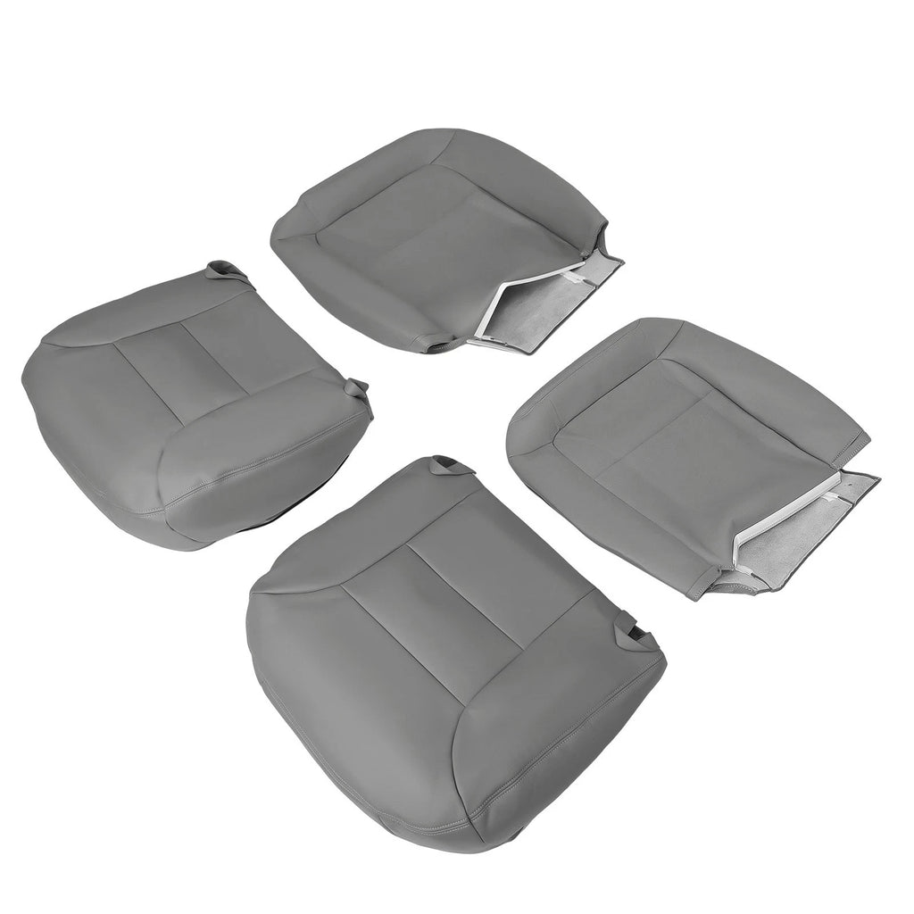 Set of 4 Front Leather Bottom Seat Covers for Chevy Silverado Sierra (1995–1999)