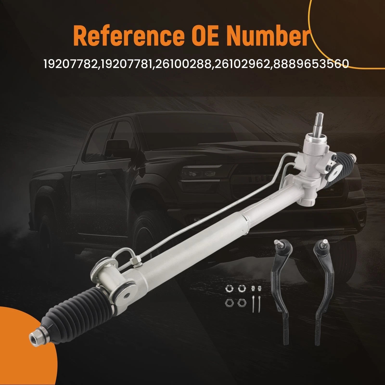 Steering Rack and Pinion & 2 Outer Tie Rods for Chevrolet Trailblazer (2003–2009)