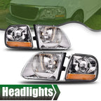 Headlights with Corner Lights Pair for Ford F-150, Expedition (1997–2003)