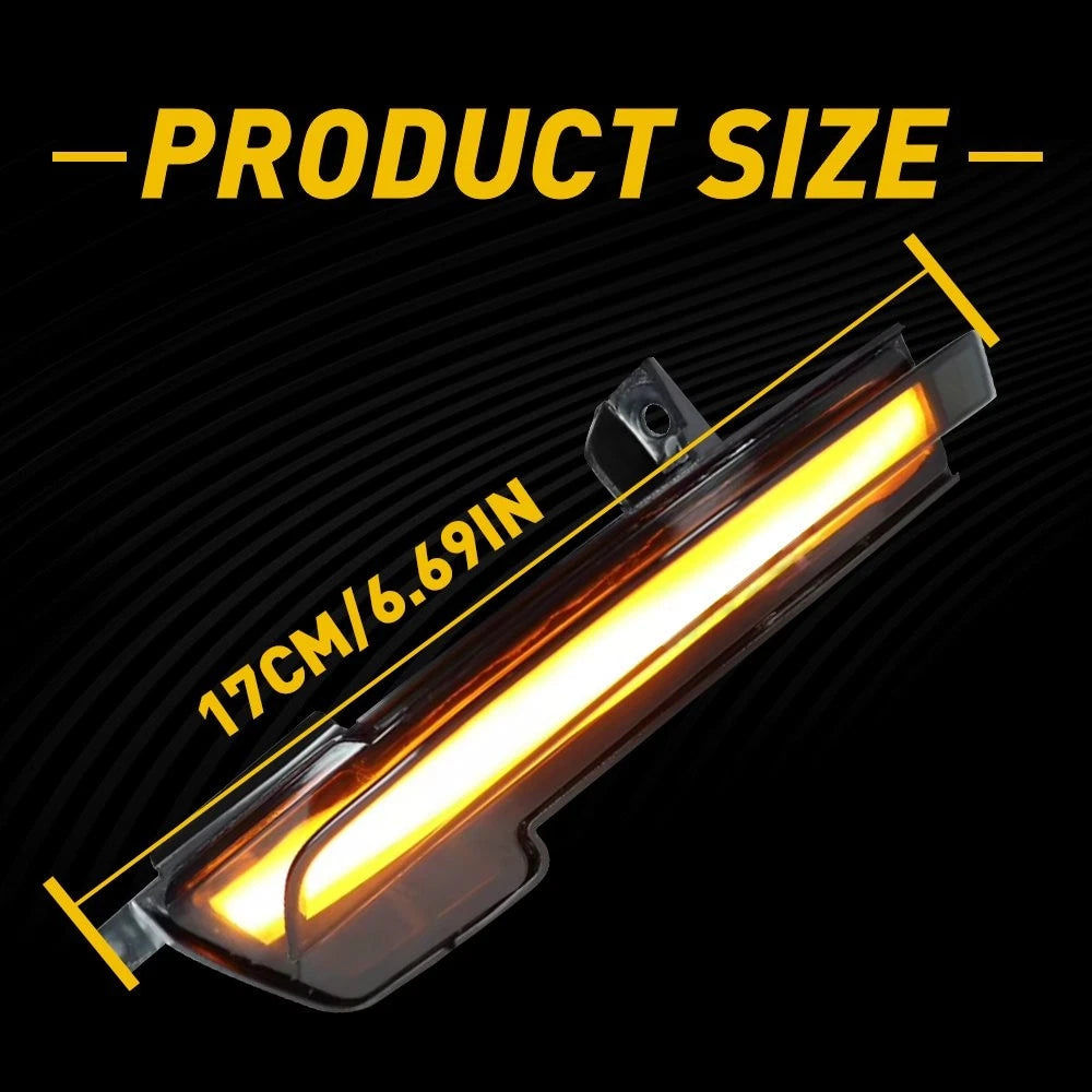Smoked Amber LED Sequential Side Mirror Signal Lights for Ford Mustang (2015–2022)