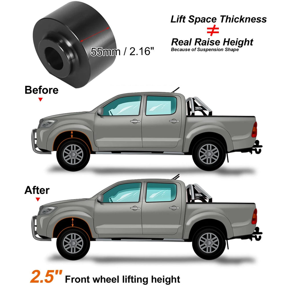 2.5 Inch Front Suspension Leveling Lift Kit for Ford F-250 F-350 (1999–2023)