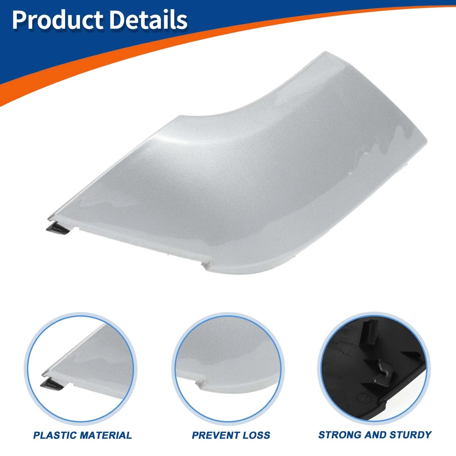 Tow Hook Cover for Mercedes-Benz CLS (2012–2018) No.A2188850026 Silver Tone