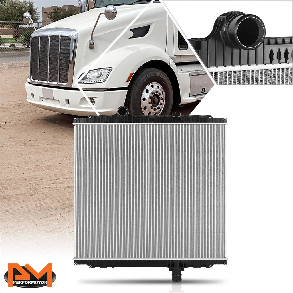 2X Aluminum Core 2-Row Radiator for Kenworth T700 T2000/Peterbilt 367 387 587 (2008–2013)