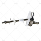 Toilet Seat Fix Fitting for Back to Wall (Stainless, Quick Release Hinges)