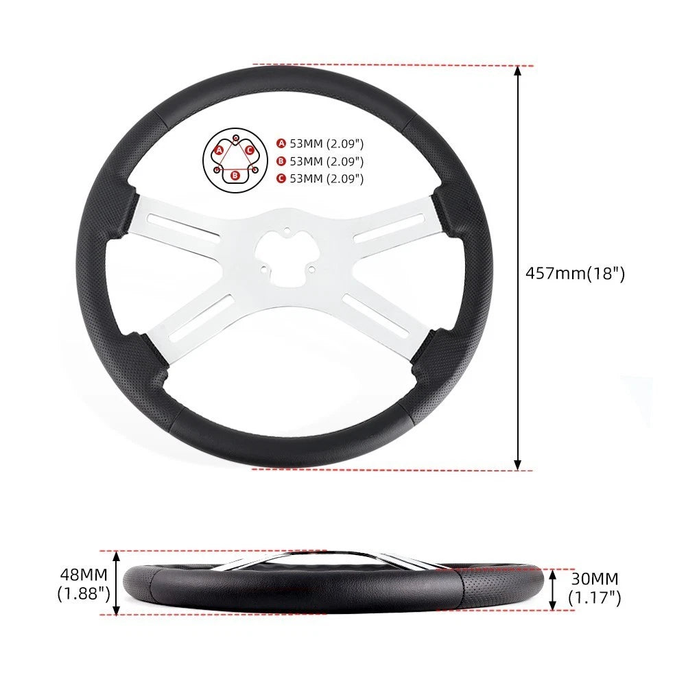 18" Wood Steering Wheel for Classic Truck