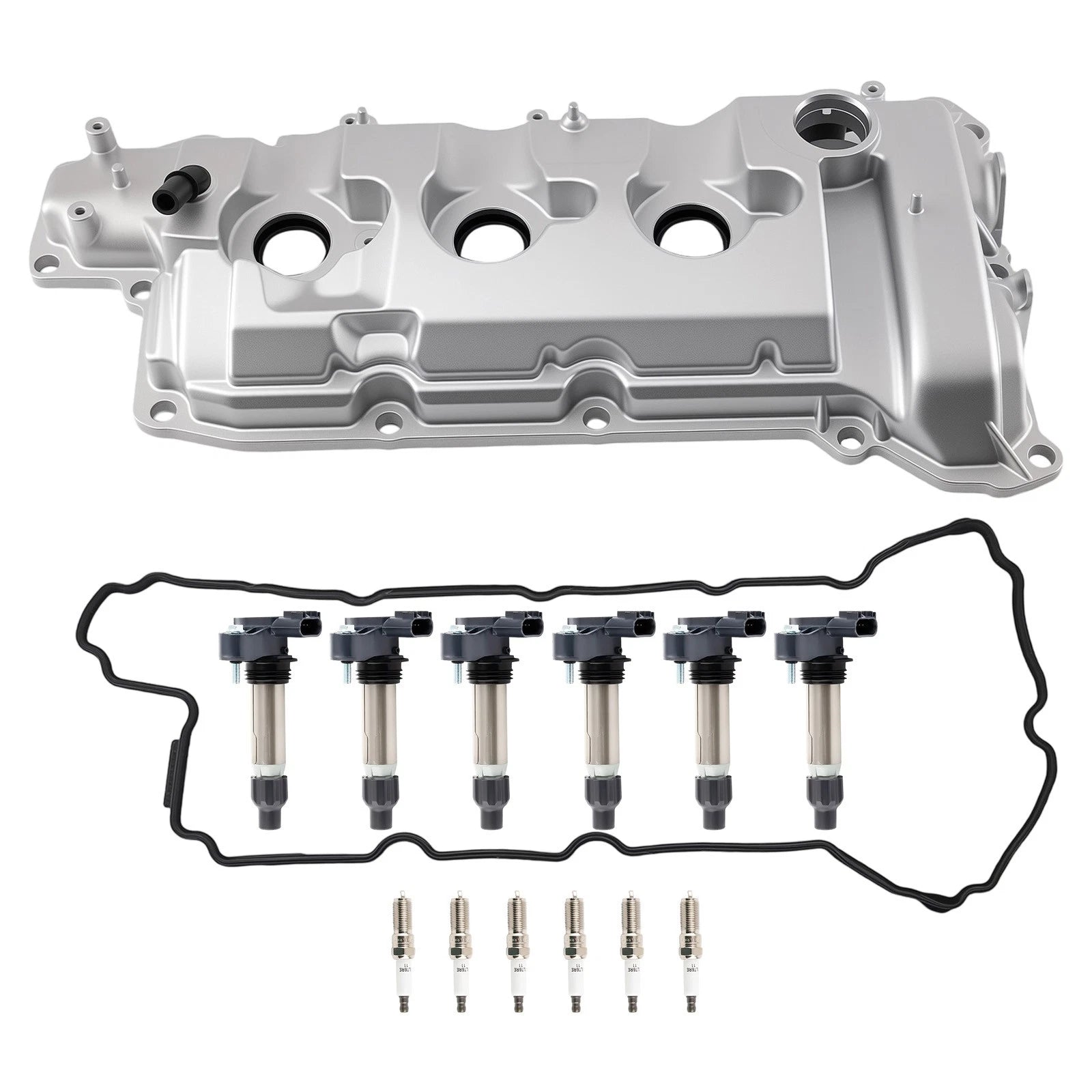 6 Coils Spark Plugs Valve Cover for Buick Enclave LaCrosse (2009–2017)
