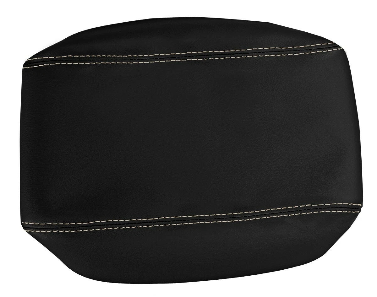 Leather Console Lid Armrest Cover for Lexus ES350 (2013–2018) Beige Stitch