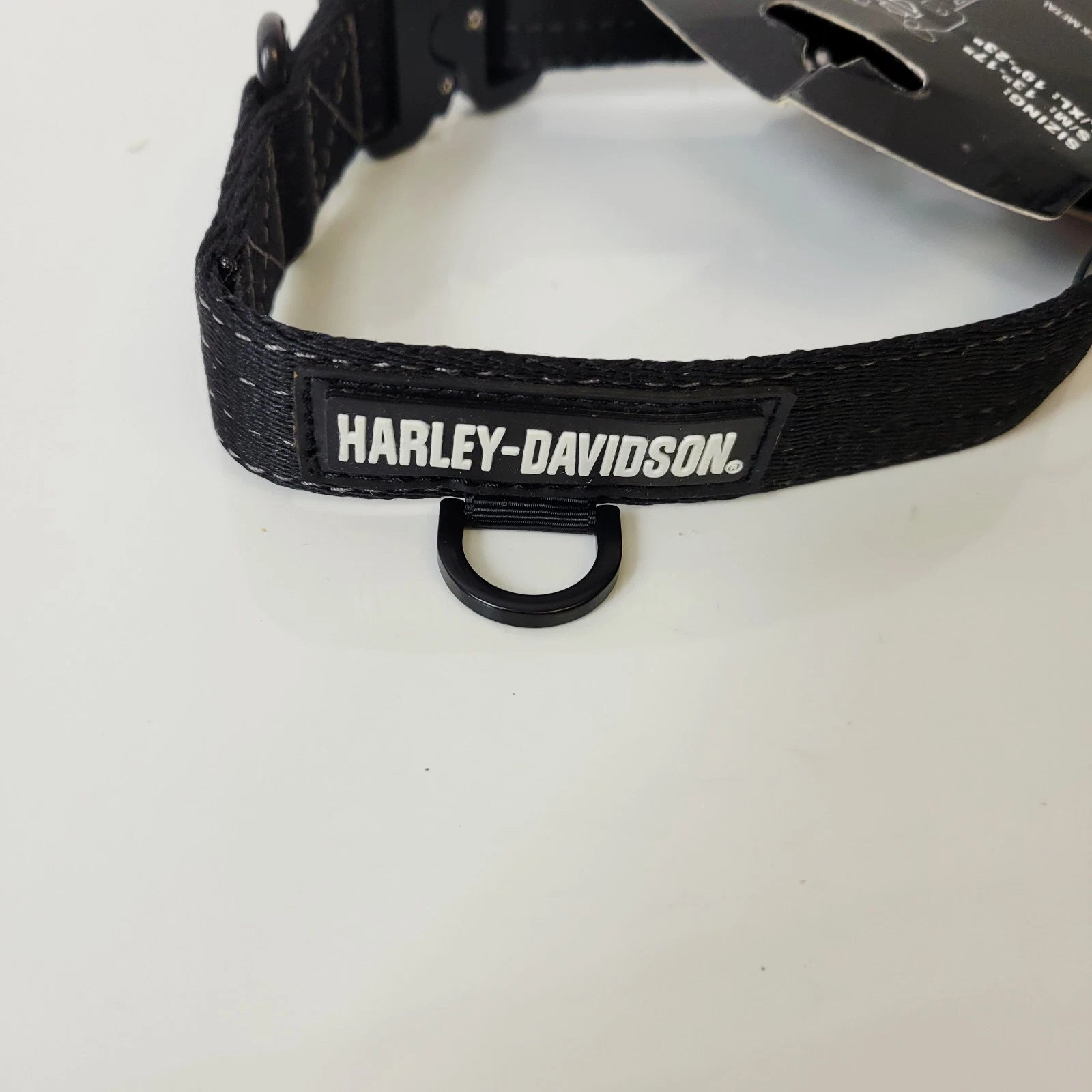 Medium Black Nylon Dog Pet Collar for Harley-Davidson (MPC001-08-M)