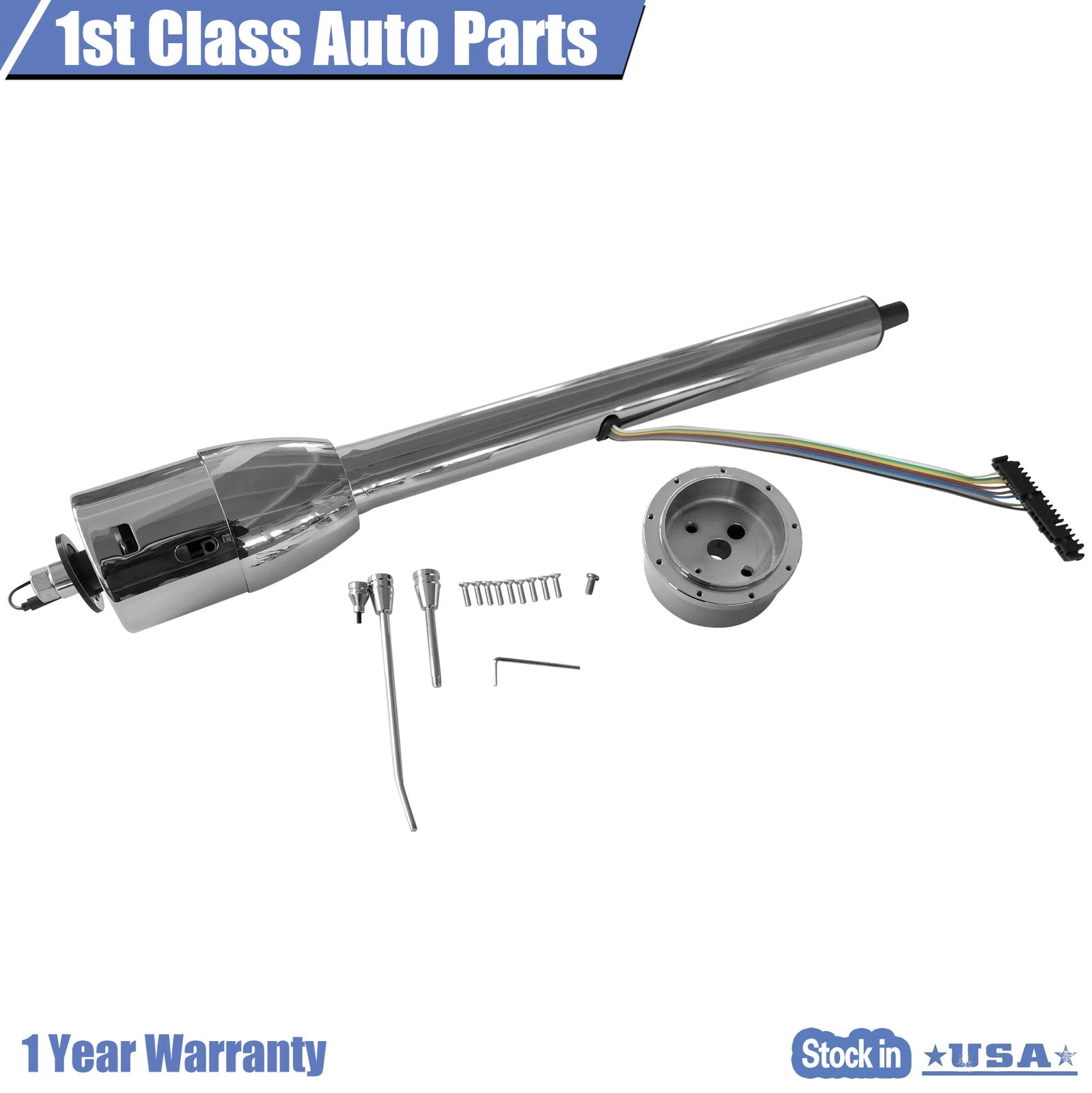 28" Chrome Tilt Steering Column for 51828-MT-C