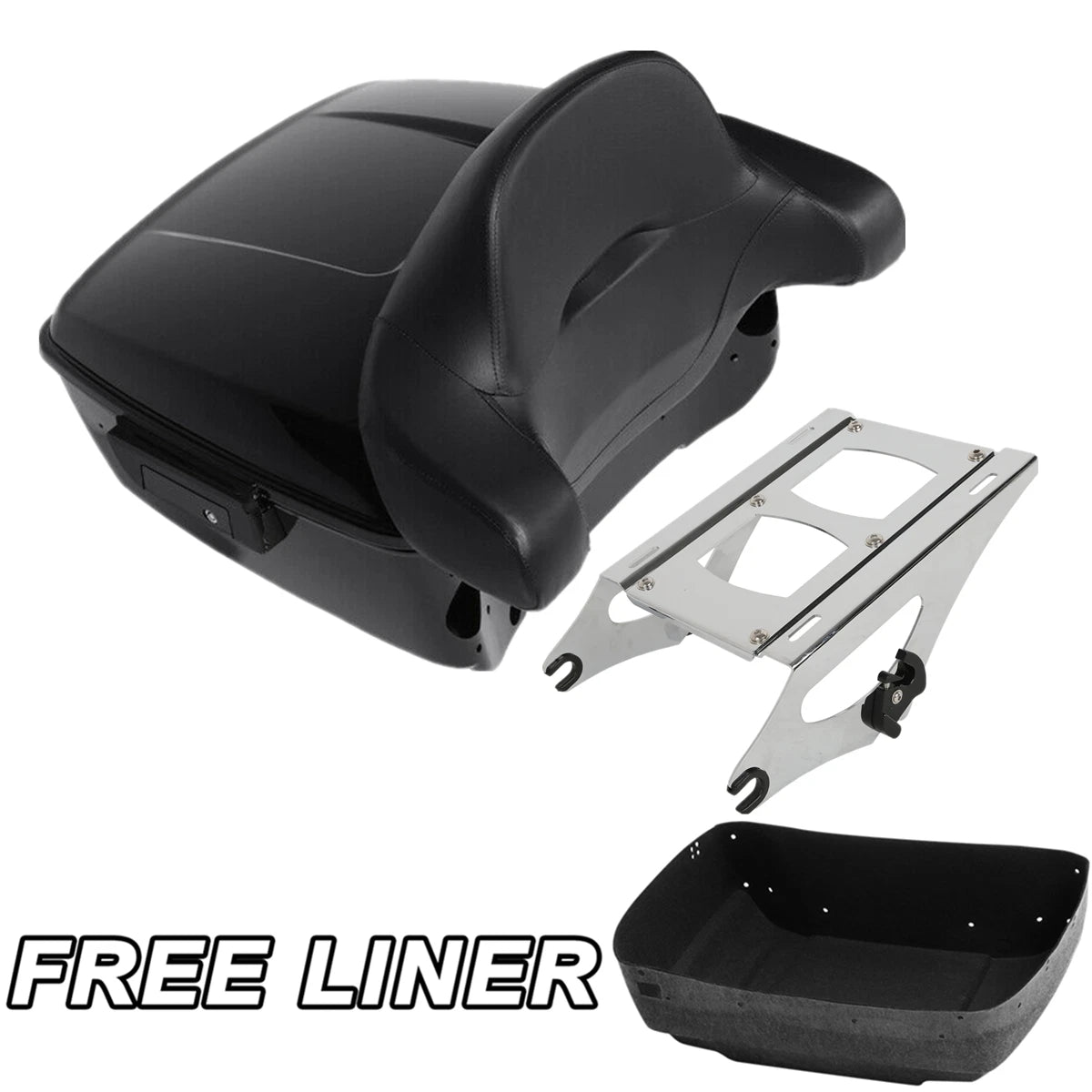 Trunk Backrest Pad Mount Rack for Harley Touring Road King (2014–Present)