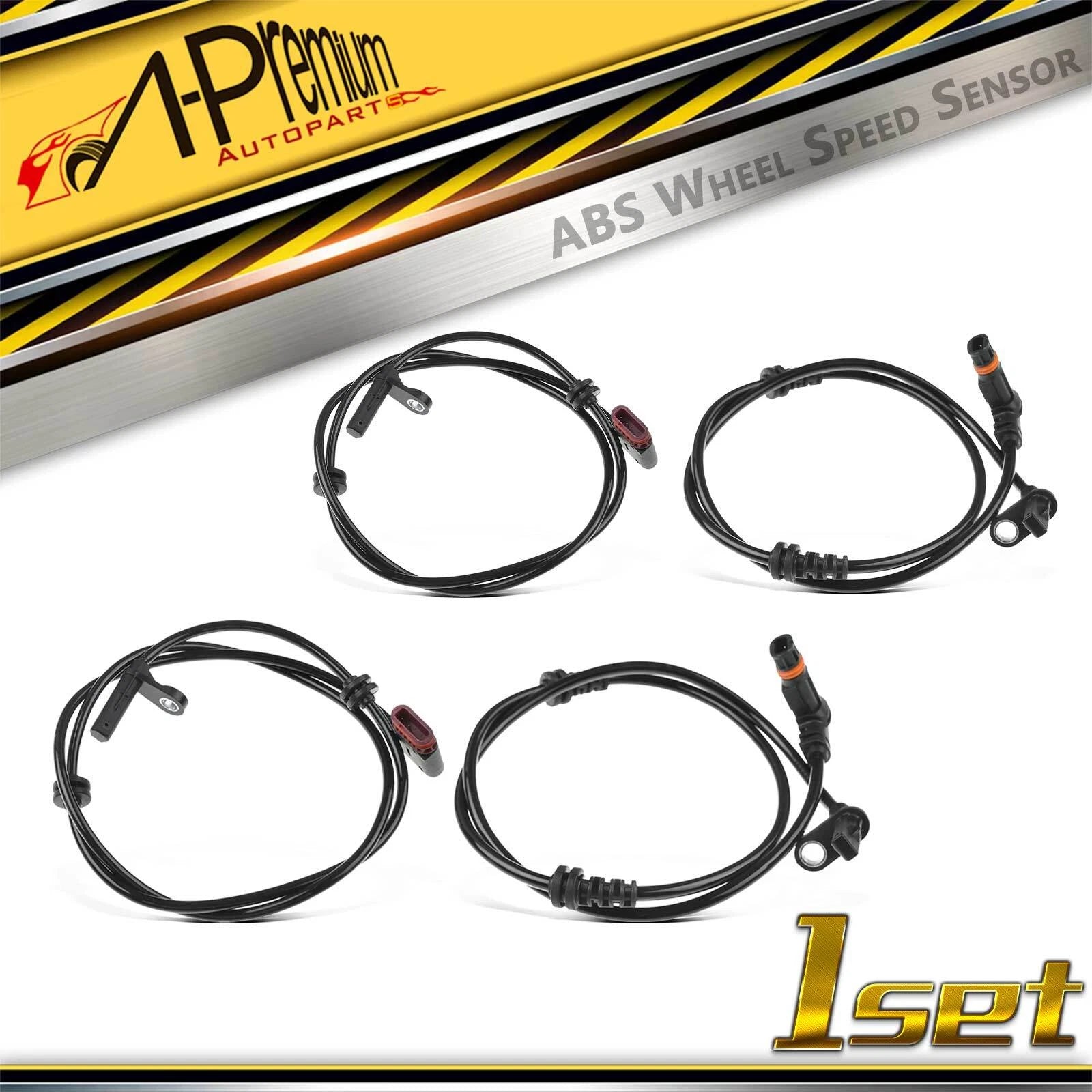 Set of 4 ABS Wheel Speed Sensors for Mercedes-Benz C300 (2008–2015)