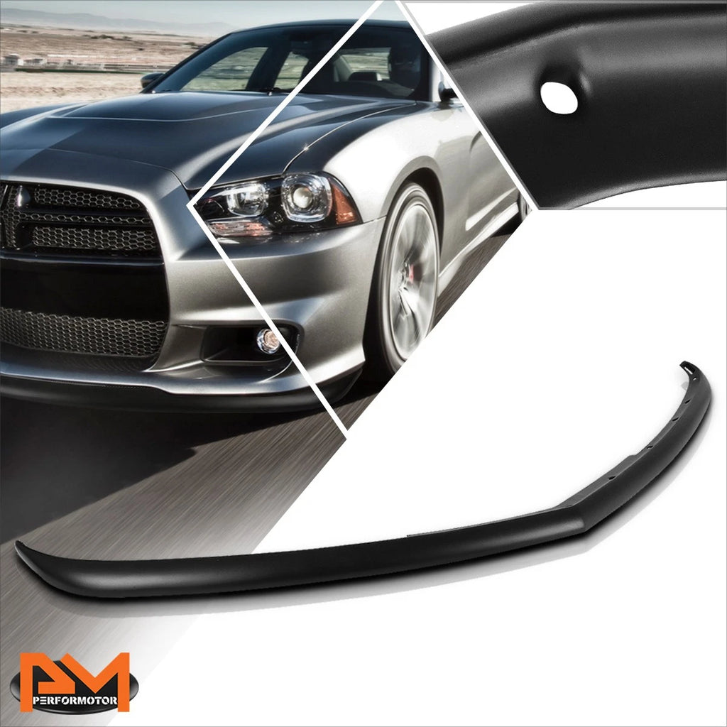 OE Style Matte Black Front Bumper Lip Lower Spoiler Kit for Dodge Charger (2011–2014)