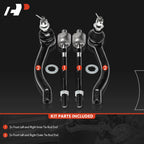 Set of 4 Front Inner Outer Tie Rod Ends for Nissan Maxima (2009–2014)