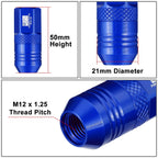 Set of 20 Open End Lug Nuts M12 X1.25 21mm OD 50mm Height