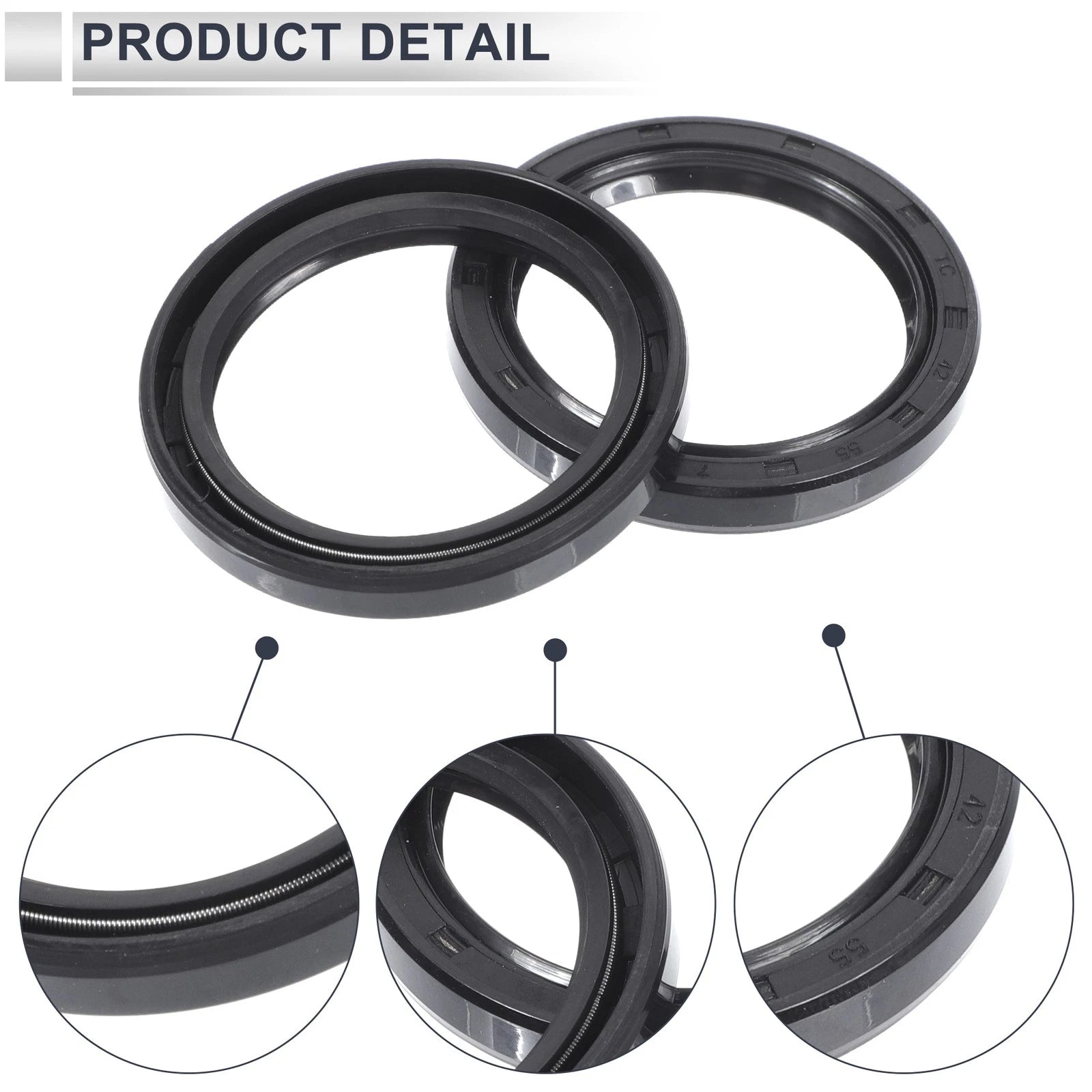 Set of 5 Oil Seal Rotary Shaft Seal NBR Rubber 42x55x7mm