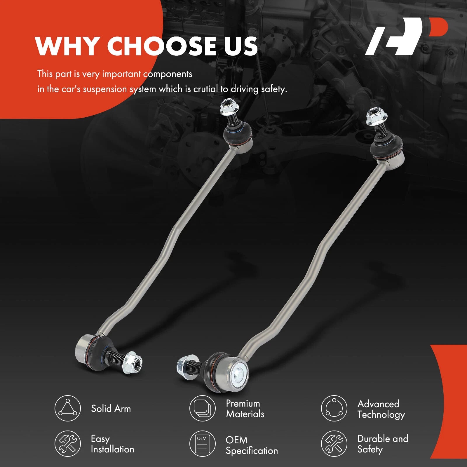 2X Front Side Stabilizer Bar Links for Subaru Outback Legacy (2015-2019)
