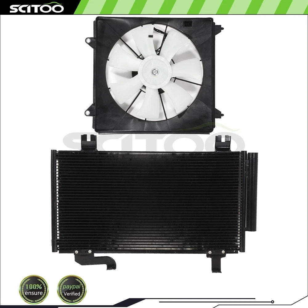 AC Condenser and Cooling Fan Assembly Kit for Acura TSX (2009–2014)