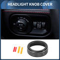 Headlight Fog Light Switch Knob Cover Ring for Dodge RAM (2018–2022) Black 1 Pc
